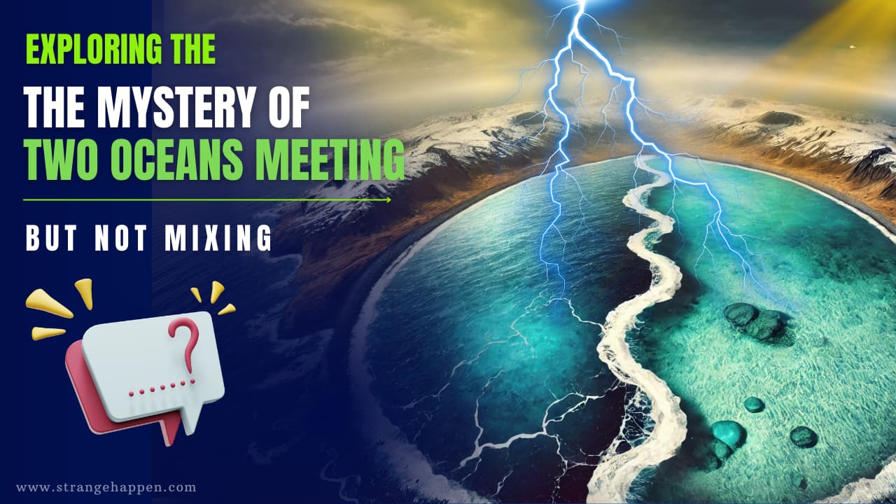Two oceans meeting however not blending, with differentiating colors and noticeable surface strain, making an enrapturing visual.