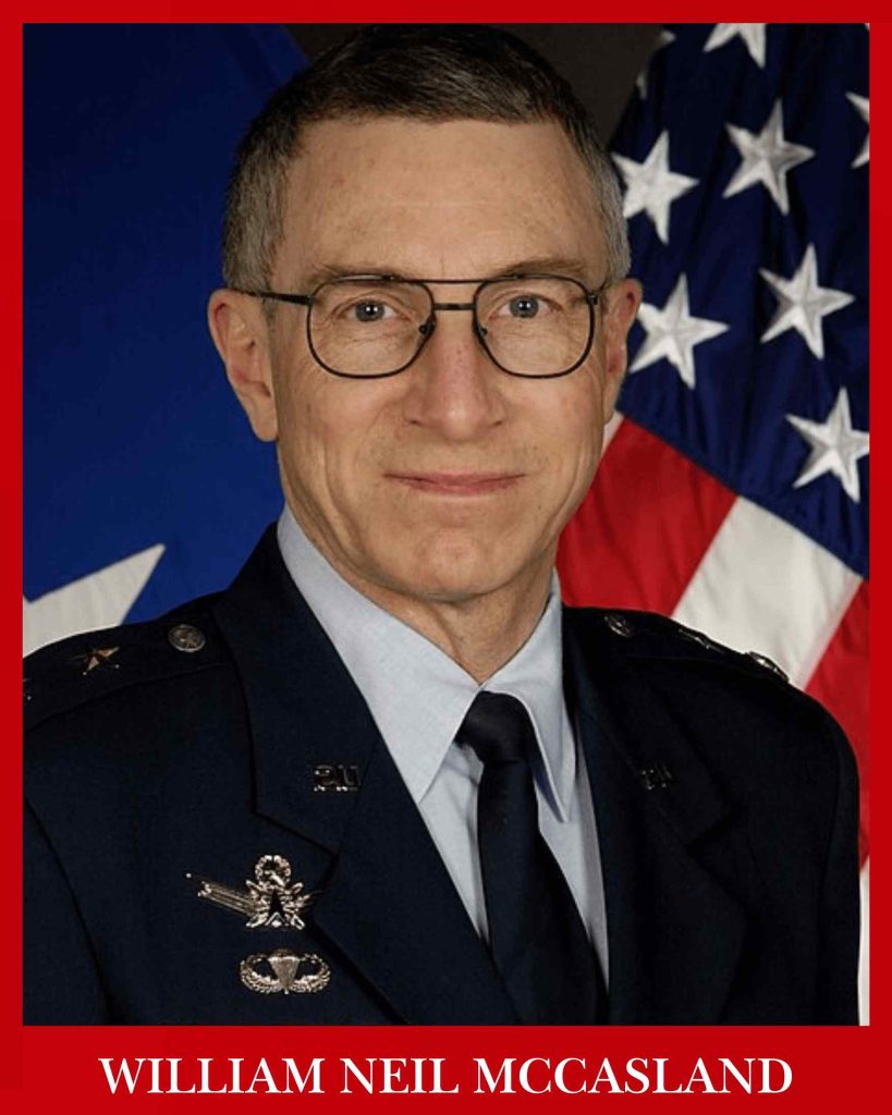 William Neil McCasland official U.S. Air Force portrait, retired major general missing since February 2026