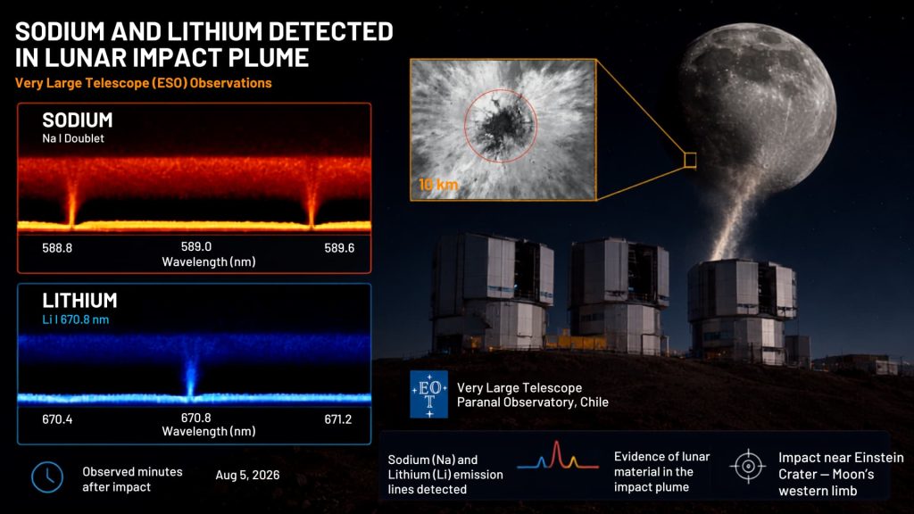 Why Did a SpaceX Rocket Crash Into the Moon? ESO Evidence Why did a SpaceX rocket crash into the Moon? ESO observations showing sodium and lithium detected in the lunar impact plume